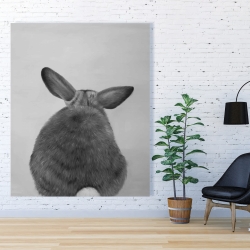 Toile 48 x 60 - Petit lapin de dos