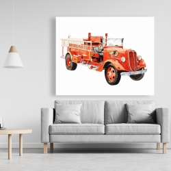 Toile 48 x 60 - Camion de pompier vintage