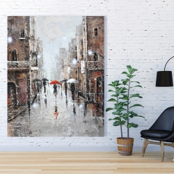 Toile 48 x 60 - Pluie en ville