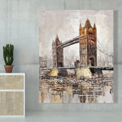 Toile 48 x 60 - Le tower bridge par un jour gris