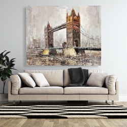 Toile 48 x 60 - Le tower bridge par un jour gris