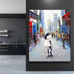 Toile 48 x 60 - Baiser de times square