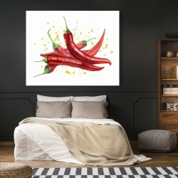 Canvas 48 x 60 - Red hot peppers