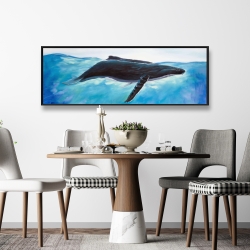 Framed 16 x 48 - Blue whale