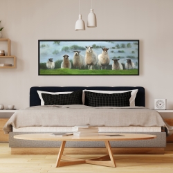 Encadré 16 x 48 - Troupeau de moutons