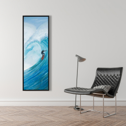 Encadré 16 x 48 - Surfeur sur une grande vague