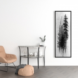 Framed 16 x 48 - Silhouette of trees