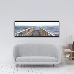 Framed 16 x 48 - Relaxing beach