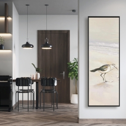 Framed 16 x 48 - Semipalmated sandpiper on the beach