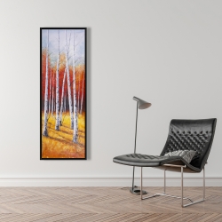 Framed 16 x 48 - Fall forest landscape