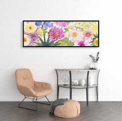 Encadré 16 x 48 - Ensemble de fleurs exotiques