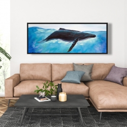 Framed 20 x 60 - Blue whale