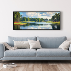 Framed 20 x 60 - Golf lake
