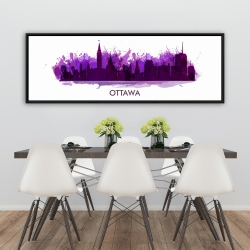 Encadré 20 x 60 - Silhouette en éclats de peinture d'ottawa