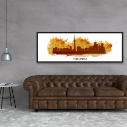 Encadré 20 x 60 - Silhouette en éclats de peinture de toronto