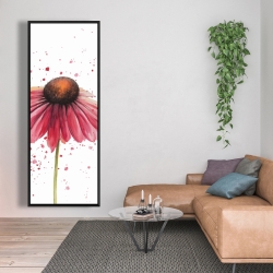 Framed 20 x 60 - Pink daisy