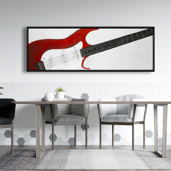 Encadré 20 x 60 - Guitare rock rouge