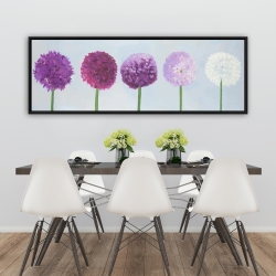 Framed 20 x 60 - Dahlia pompon