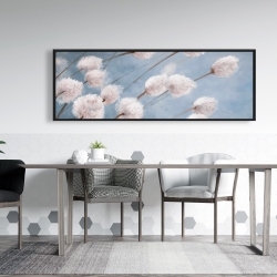 Framed 20 x 60 - Delicate cotton flowers