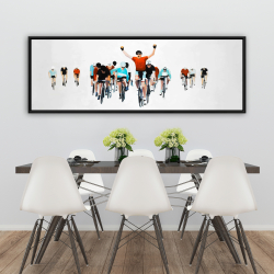 Framed 20 x 60 - Cyclists at the end of a race