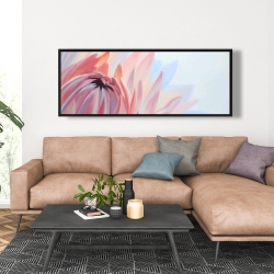 Encadré 20 x 60 - Fleur de lotus pastel