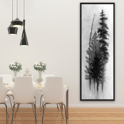 Framed 20 x 60 - Silhouette of trees