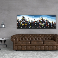 Framed 20 x 60 - Colorful city