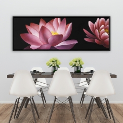 Framed 20 x 60 - Lotus flower pattern