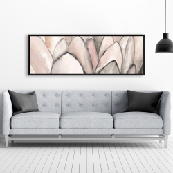 Encadré 20 x 60 - Fleur rose blush