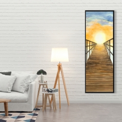 Framed 20 x 60 - Sunset in the sea