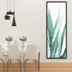 Framed 20 x 60 - Watercolor agave plant