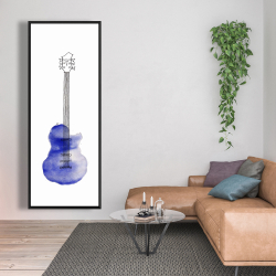 Encadré 20 x 60 - Guitare bleue