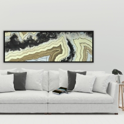 Framed 20 x 60 - Lace agate
