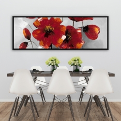 Framed 20 x 60 - Anemone flowers