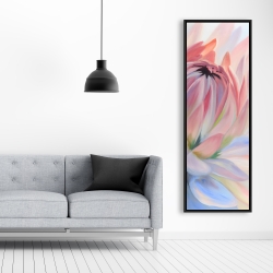 Encadré 20 x 60 - Fleur de lotus pastel