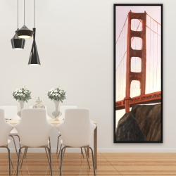 Encadré 20 x 60 - Coucher de soleil sur le golden gate bridge