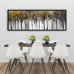 Framed 20 x 60 - Abstract yellow forest
