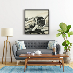 Framed 24 x 24 - Vintage aircraft