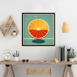 Framed 24 x 24 - Lemon and tangerine