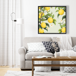 Framed 24 x 24 - Flowery lemons
