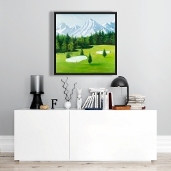 Encadré 24 x 24 - Terrain de golf avec vue sur les montagnes