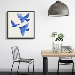 Framed 24 x 24 - Bluebirds in flight