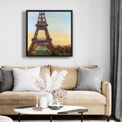 Encadré 24 x 24 - Tour eiffel à l'aube