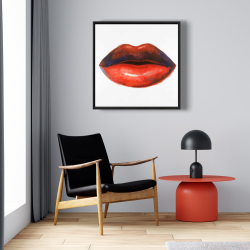 Framed 24 x 24 - Red lipstick