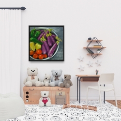 Framed 24 x 24 - Bowl of vegetables