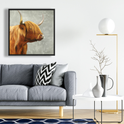 Framed 24 x 24 - Beautiful higland cattle