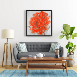 Framed 24 x 24 - Abstract rose