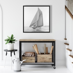 Framed 24 x 24 - Vintage sailing ship