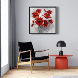 Framed 24 x 24 - Anemone flowers