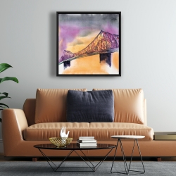 Framed 24 x 24 - Montreal jacques-cartier bridge